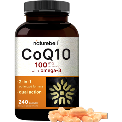 Naturebell Coq10 With Omega3 100mg 240 Capsules - X004fcpqe5 image