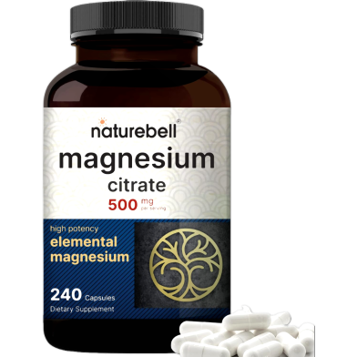 Naturebell Magnesium Citrate 500mg 240 Capsules - X003qr82rn image