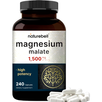 Naturebell Magnesium Malate 1500mg 240 Capsules - X0045cszwp image