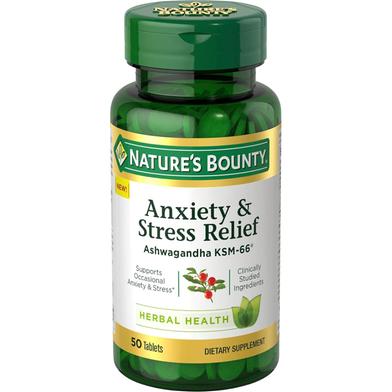 Nature’s Bounty Anxiety and Stress Relief, Ashwagandha KSM-66 - 50 Tablets -432668009 image