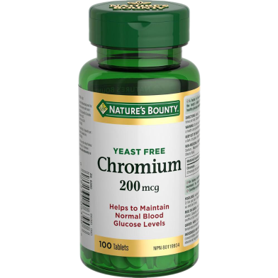 Nature’s Bounty Chromium 200mcg - 100 Tablets -338751460 image
