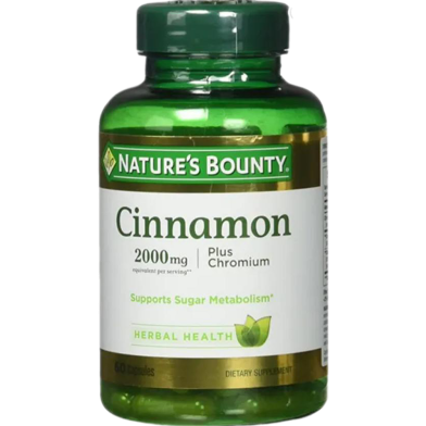 Nature’s Bounty Cinnamon 2000 mg Supplement 60 Capsules image