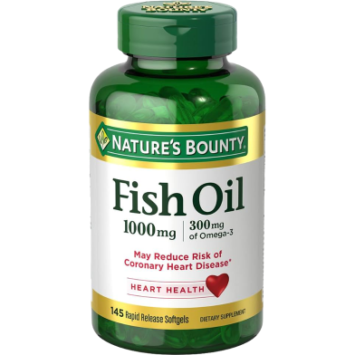 Nature’s Bounty Fish Oil 1000 mg 300 mg of Omega-3 145 Rapid Release Softgels image