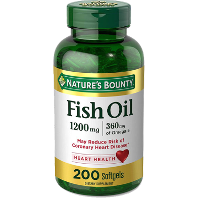 Nature’s Bounty Fish Oil Omega 3 1200 mg Plus 360 mg 200 Softgel image