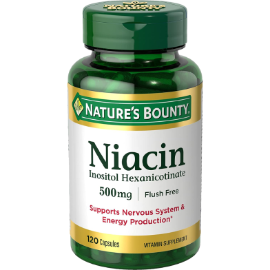 Nature’s Bounty Flush Free Niacin 500mg 120 Capsules -304965440 image