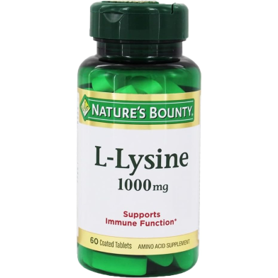 Nature's Bounty L-Lysine 1000 mg 60 Capsules -423944509 image