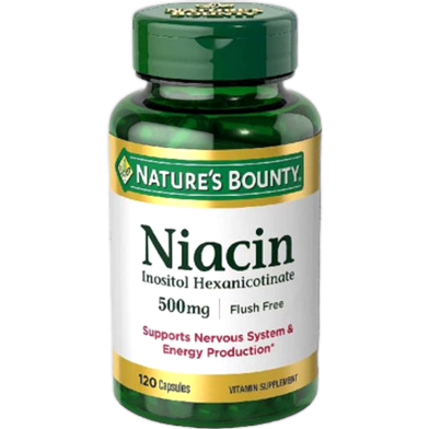 Nature's Bounty Niacin Flush-Free - 500 mg - 120 Capsules image