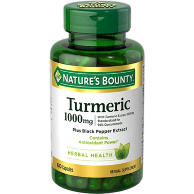 Nature’s Bounty® Turmeric 1,000mg Plus Black Pepper Extract 60 Capsules image