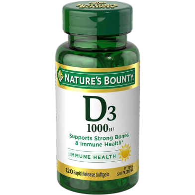 Nature’s Bounty Vitamin D3 1000 IU - 120 Softgels -294993892 image