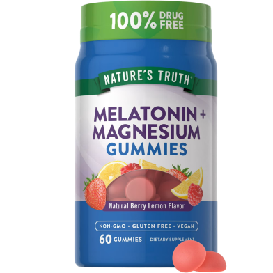 Nature's Truth Melatonin Plus Magnesium Gummies 60Pcs image