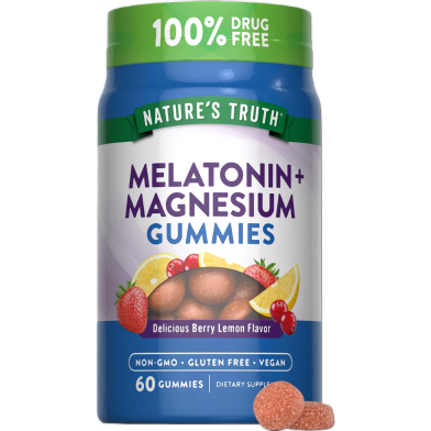 Nature's Truth Melatonin Plus Magnesium Gummies 60 Gummies - 840093123695 image