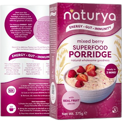 Naturya Mixed Berry Superfood Porridge 375gm image