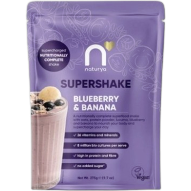 Naturya SuperShake Blueberry and Banana powder 275gm image