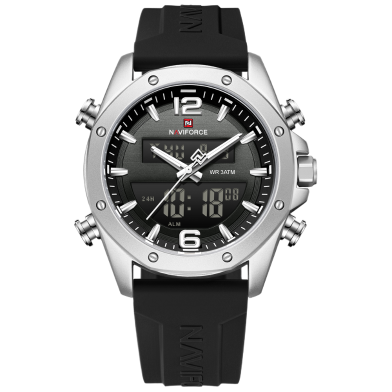 Naviforce 9264t Watch For Men - Silver Black image