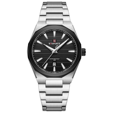 Naviforce 9274 Watch For Men - Silver Black image