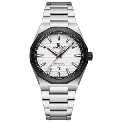 Naviforce 9274 Watch For Men - Silver White Black image