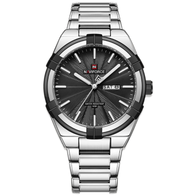 Naviforce NF9218 Men's Stainless Steel Calendar Watch image