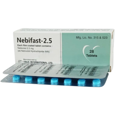 Nebifast 2.5mg Tablet 14's Strip image