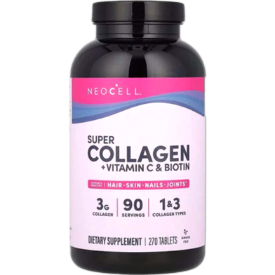 NeoCell Super Collagen Plus Vitamin C And Biotin 270 Tablets-(Neocell) image