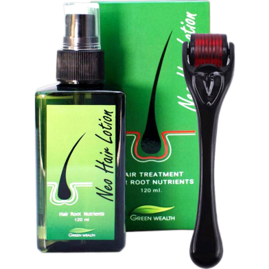Neo Hair Lotion Plus 0.5mm Derma Roller For Advanced Hair Growth-120ml image