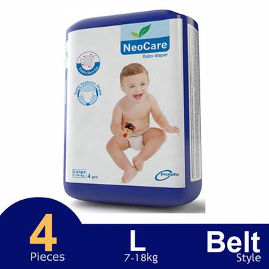 Neocare Premium Belt System Baby Diaper (7-18 kg) (4 Pcs) image