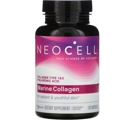 Neocell Marine Collagen Type 1 And 3 With Hyaluronic Acid 120 Capsules image