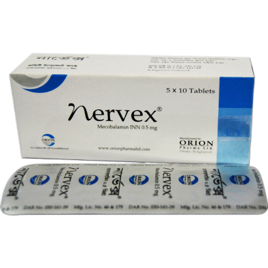 Nervex 0.5 mg Tablet 10's Strip image