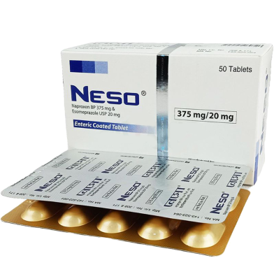 Neso 375 mg Plus 20 mg 10's Strip Tablet image