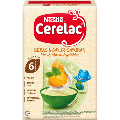 Nestle Cerelac Rice And Mixed Vegetables From 6 Months 250gm image
