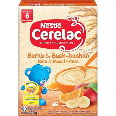 Nestle Cerelac Rice and Mixed Fruits 6 Plus Months - 250g image