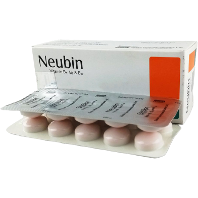 Neubin 100 mg Plus 200 mg Plus 200 mcg 10's Strip Tablet image