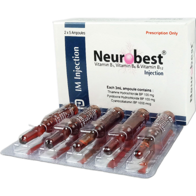 Neurobest (100 Mg, 100 Mg, 1 Mg)/3 ml IM Injection-3 ml Ampoule 5 pcs image