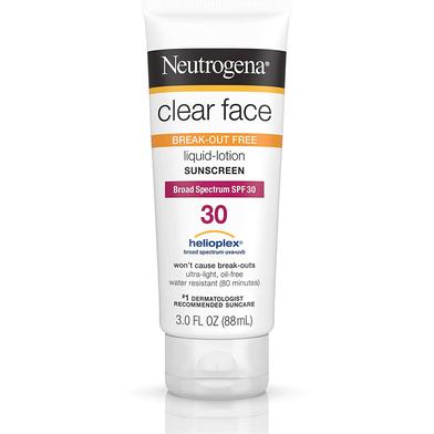 Neutrogena Clear Face Oil Free Sunscreen 30 SPF 88ml image