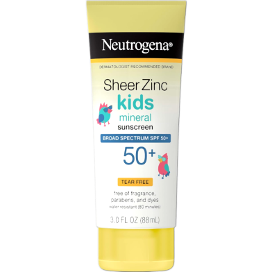 Neutrogena Sheer Zinc Kids Mineral Sunscreen SPF50 Plus 88ml image