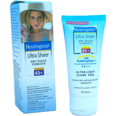 Neutrogena Ultra Sheer Dry-Touch Sunblock SPF65 Plus 60 ml image