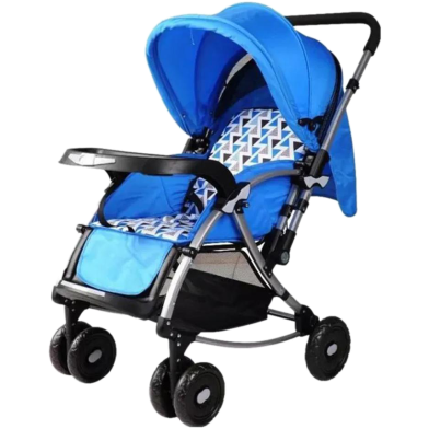 New BBH 720W Baby Stroller Comfortable Rocking Prams-Blue image