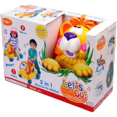 New Baby Walker 2 in 1 Bicycle to Walker Ride on Car with Light and Music (63509) -131854705 image