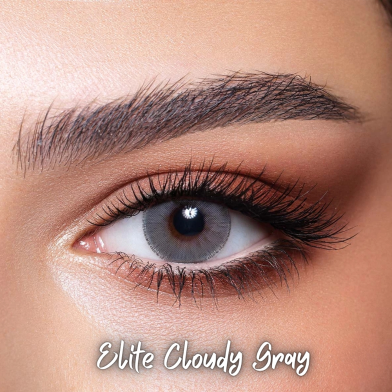 New Bella Cloudy Gray Color Contact Lens With Regular Kit Box For Men and Women. 1 Pair Bella Color Contact Lens For Eye Makeup and Cosmetics. Bella Elite Series image