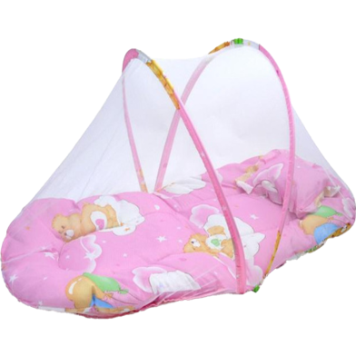 New Born Baby Bedding Portable Mosquito Net Foldable Installation-free Anti-mosquito Full Cover With Cotton Pad Pillow Anti-mosquito Net Universal -1set image