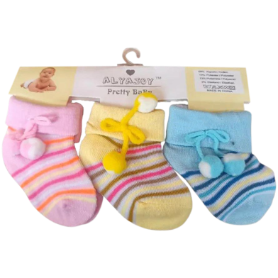 New Born Baby Socks/Cloth Shoes Multicolor -1pair image