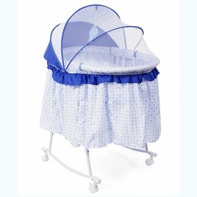 New Born Baby Swing Cradle Bed with Mosquito Net Canopy Bassinet Wheel System (KDD-720) image
