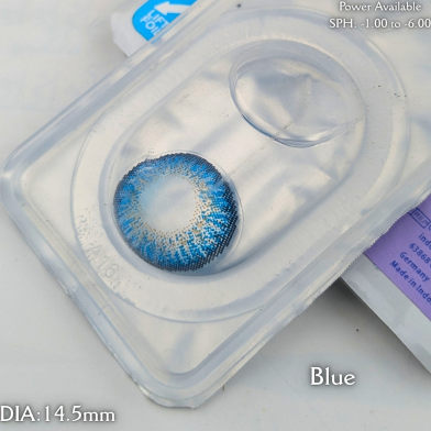New Freshlook Blue Color Contact Lens With Regular Kit Box For Men and Women. 1 Pair Freshlook Color Contact Lens For Eye Makeup and Cosmetics. Freshlook Colorblends Series image