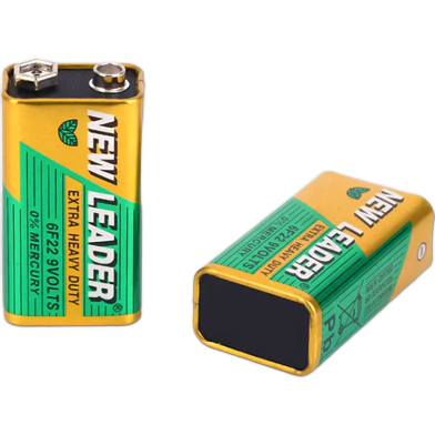 New Leader 9v Extra Heavy Duty 0 Percent Mercury Battery image