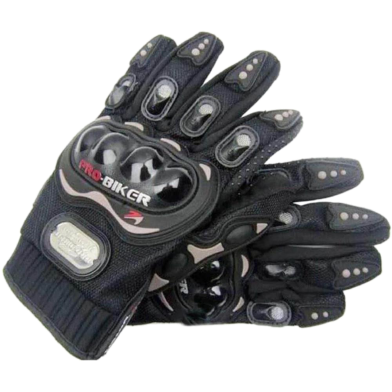 New Pro Biker Half Finger Hand Gloves For Biker- Black image