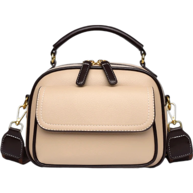 New Sac a Main Women Handbag Soft Small Shoulder Pu Leather Tote Hand Bags for Ladies(Apricot) image