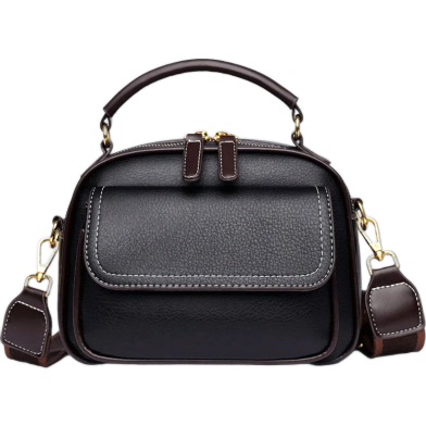 New Sac a Main Women Handbag soft small Shoulder Pu Leather Tote Hand Bags for Ladies(Black) image