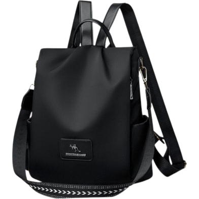 New Texture Oxford Cloth Women’s Backpack- Black image