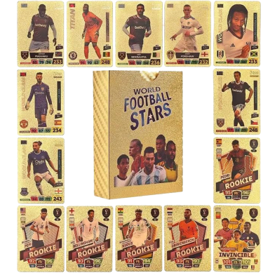 New World Football Star Gold Cards Pack TCG Deck Box-55 Pcs image