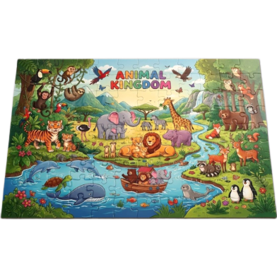 Nini Toys Large Jigsaw Puzzle Animal World Design-108 Pcs image