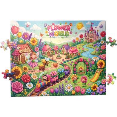 Nini Toys Large Jigsaw Puzzle Flower World Design-108 Pcs image